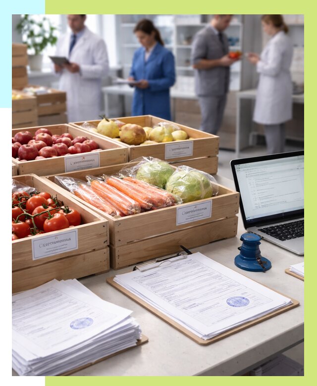 Сертификация овощей и фруктов в Южноуральске от 9296 р. | Алешин-Жрк