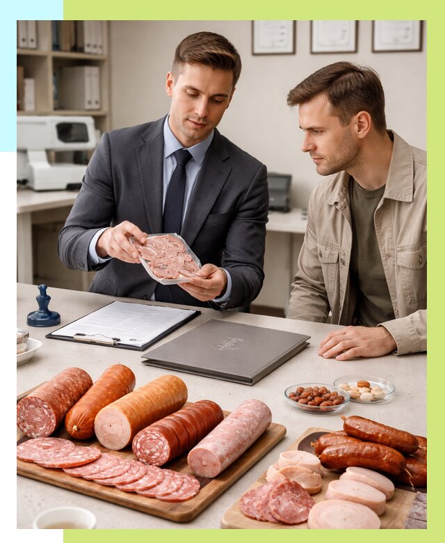 Сертификация колбасных изделий в Южноуральске от 8202 р. | Алешин-Жрк