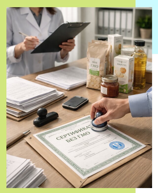 Получение сертификата Без ГМО для продукции в Южноуральске